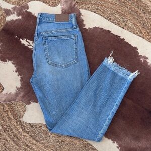 Madewell “Perfect Vintage Jean” straight leg cropped